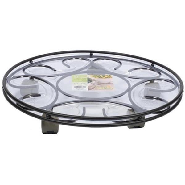 Plastec Saucer Caddy 14-Inches Black PL54600 - main